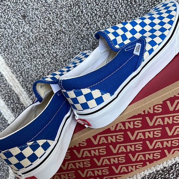 Vans Classic Slip-On Checkerboard Imperial Blue/White WMNS - Picture 15 of 16